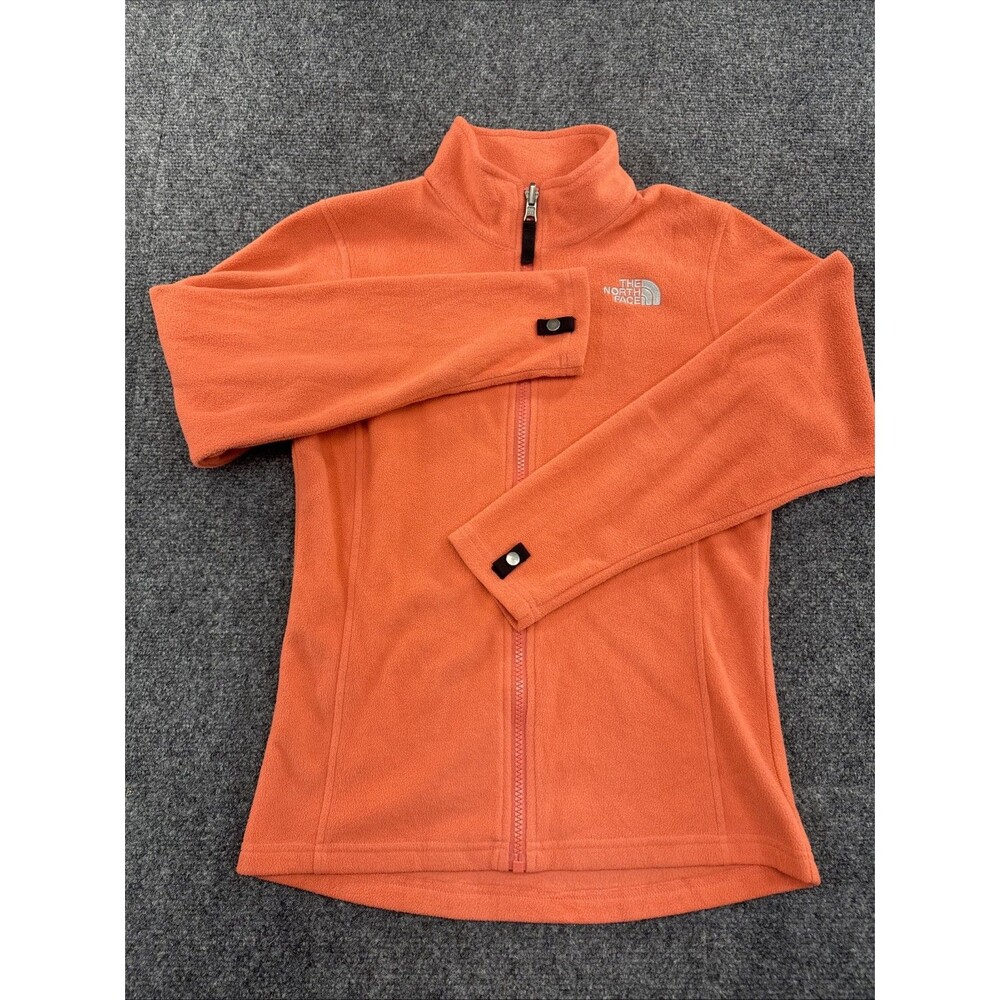 The North Face Girls Fleece Jacket L 14/16 Orange Full Zip Fall 2014 CLTO